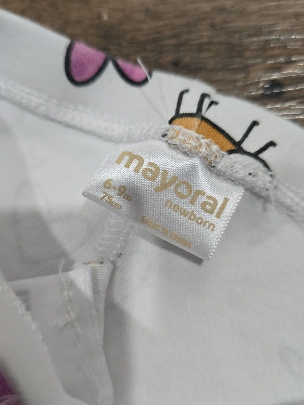 Mayoral Mauve Pink Long-Sleeve Baby Pajama Set with Heart Print Leggings Sz 6/9 - Picture 4 of 4